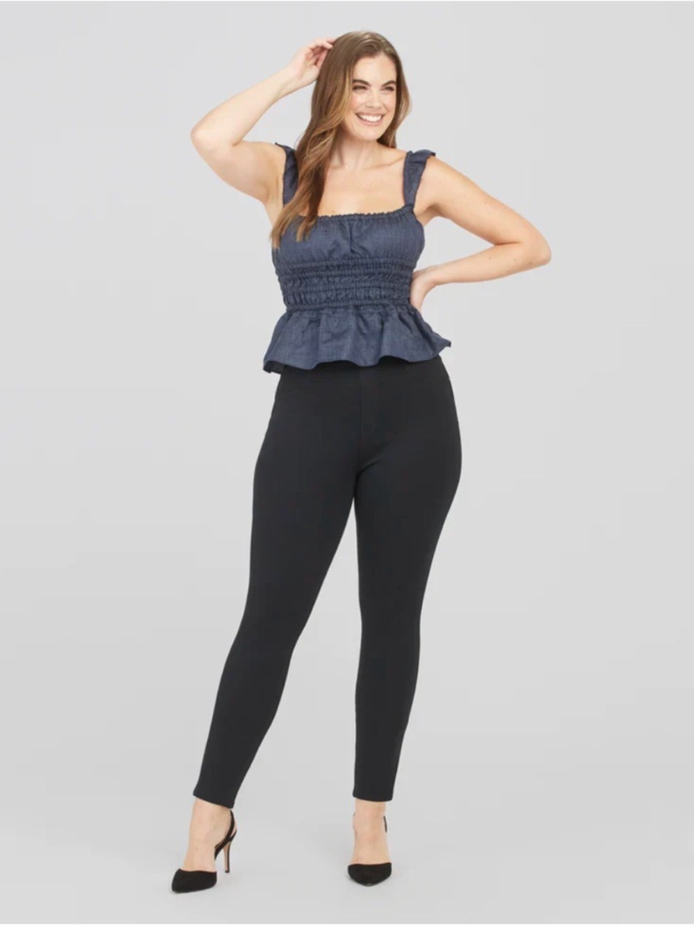 SPANX The Perfect Pant Ankle Length Black Sz LP
